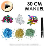 Canon à confettis Manuel <br> 30 cm