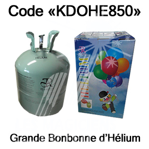 Code promo "KDOHE850" - Grande bonbonne d'hélium jetable