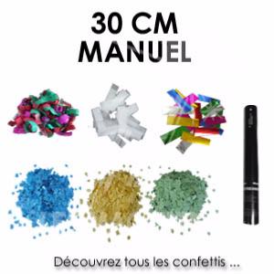 Canon à confettis Manuel <br> 30 cm