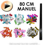 Canon à confettis Manuel<br> 80 cm