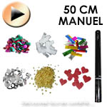 Canon à confettis Manuel<br> 50 cm