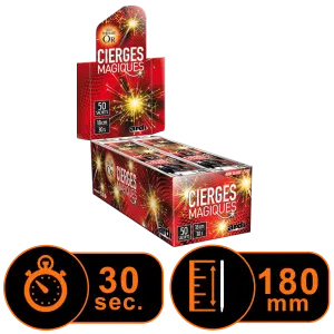 Cierge Magique Discount 18cm en Boîte