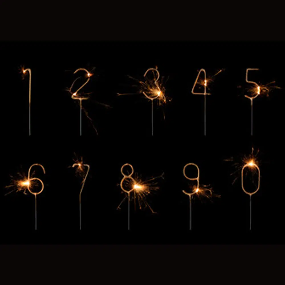 Cierge magique en forme de chiffre 6 – Image 2