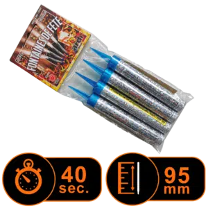 Fontaine à gâteau 40 secondes, sachet de 4 fontaines