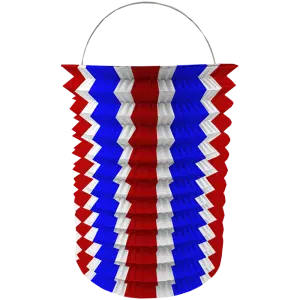 Lampion cylindrique 16cm tricolore