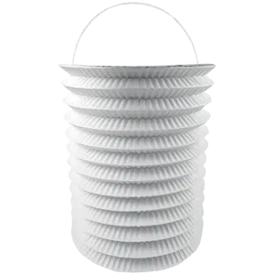 Lampion cylindrique 16cm Blanc