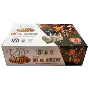 Feu d'artifice automatique 196 tirs VIP Or et Argent