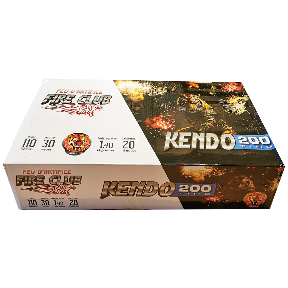 Feu d'artifice automatique FIRE CLUB KENDO 110 secondes 200 départs