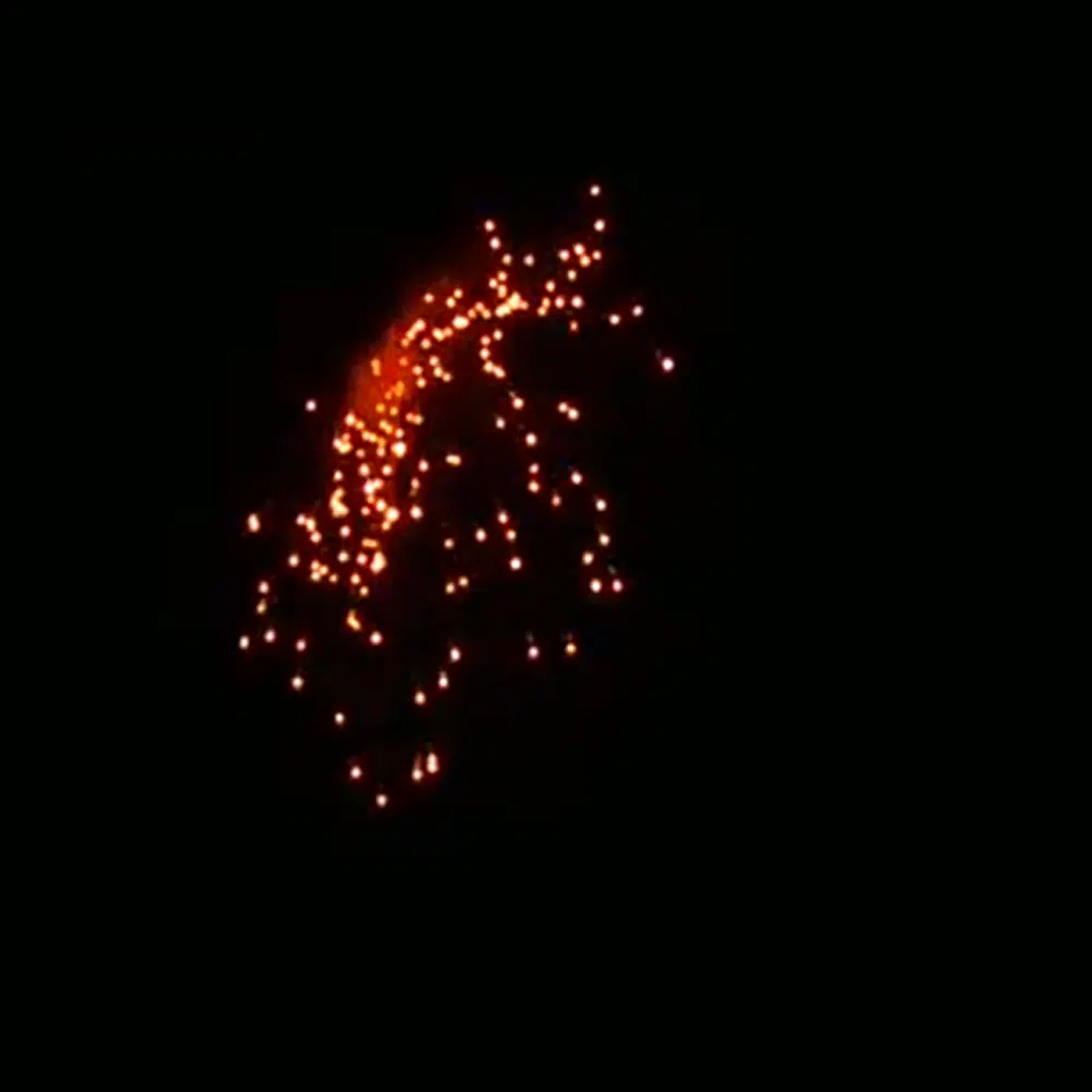 Bombe d'artifice calibre 75mm F4 N1 "PRO F4" Feuille Mortes Rouges