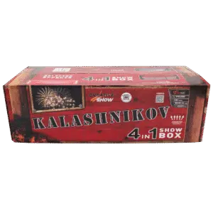 Feu d'artifice automatique KALASHNIKOV 4 en 1 100 départs 1 seul allumage