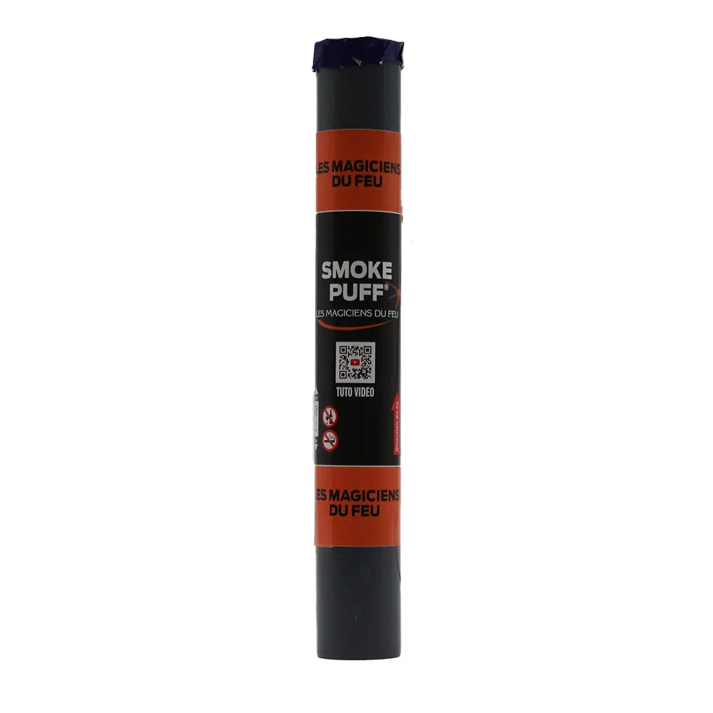 Artifice de jour Smoke Puff® bleu avec inflammateur pour allumage électrique