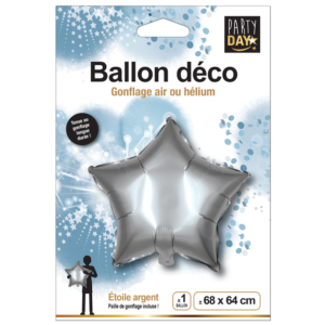 Ballon étoile gonflage air ou hélium