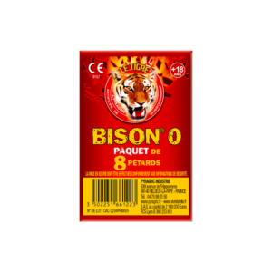 Paquet de 8 pétards Bison® 0 marque Le Tigre