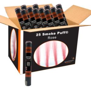 Carton de 25 feu d'artifice de jour Smoke Puff® rose